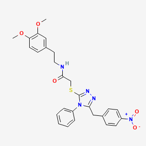 N-[2-(3,4-dimethoxyphenyl)ethyl]-2-{[5-(4-nitrobenzyl)-4-phenyl-4H-1,2,4-triazol-3-yl]thio}acetamide