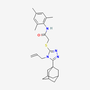 2-{[5-(1-adamantyl)-4-allyl-4H-1,2,4-triazol-3-yl]thio}-N-mesitylacetamide