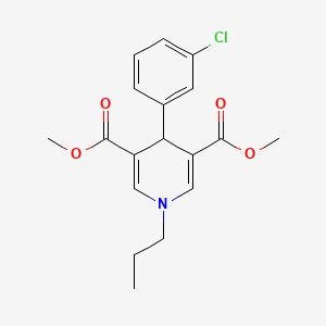 dimethyl 4-(3-chlorophenyl)-1-propyl-1,4-dihydro-3,5-pyridinedicarboxylate