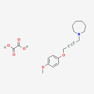 molecular formula C19H25NO6 B4074619 1-[4-(4-methoxyphenoxy)-2-butyn-1-yl]azepane oxalate 