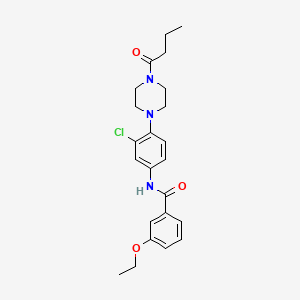 molecular formula C23H28ClN3O3 B4074626 N-[4-(4-butyryl-1-piperazinyl)-3-chlorophenyl]-3-ethoxybenzamide 