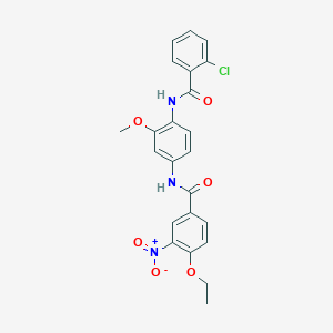 N-{4-[(2-chlorobenzoyl)amino]-3-methoxyphenyl}-4-ethoxy-3-nitrobenzamide