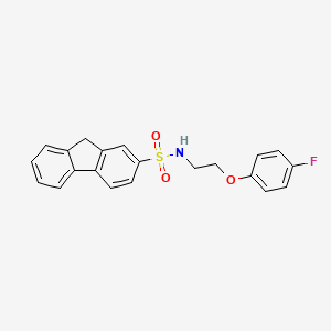 molecular formula C21H18FNO3S B4074677 N-[2-(4-fluorophenoxy)ethyl]-9H-fluorene-2-sulfonamide 