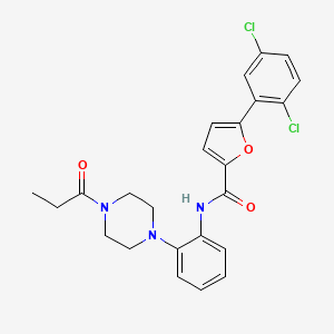 5-(2,5-dichlorophenyl)-N-[2-(4-propionyl-1-piperazinyl)phenyl]-2-furamide