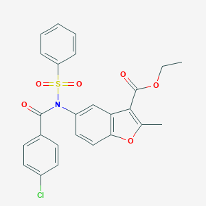 Ethyl 5-[(4-chlorobenzoyl)(phenylsulfonyl)amino]-2-methyl-1-benzofuran-3-carboxylate