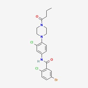 molecular formula C21H22BrCl2N3O2 B4074706 5-bromo-N-[4-(4-butyryl-1-piperazinyl)-3-chlorophenyl]-2-chlorobenzamide 