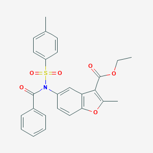 Ethyl 5-{benzoyl[(4-methylphenyl)sulfonyl]amino}-2-methyl-1-benzofuran-3-carboxylate