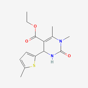 ethyl 1,6-dimethyl-4-(5-methyl-2-thienyl)-2-oxo-1,2,3,4-tetrahydro-5-pyrimidinecarboxylate