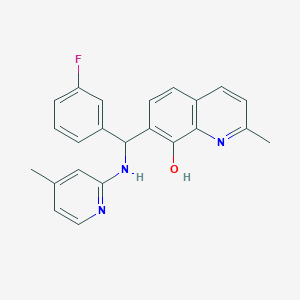 molecular formula C23H20FN3O B4074742 7-{(3-fluorophenyl)[(4-methyl-2-pyridinyl)amino]methyl}-2-methyl-8-quinolinol 