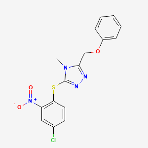 3-[(4-chloro-2-nitrophenyl)thio]-4-methyl-5-(phenoxymethyl)-4H-1,2,4-triazole