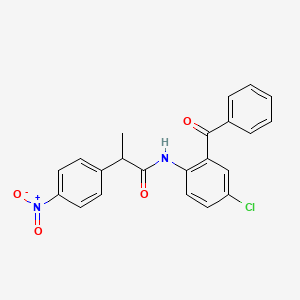 molecular formula C22H17ClN2O4 B4074808 N-(2-benzoyl-4-chlorophenyl)-2-(4-nitrophenyl)propanamide 