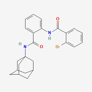 molecular formula C24H25BrN2O2 B4074821 N-{2-[(1-adamantylamino)carbonyl]phenyl}-2-bromobenzamide 