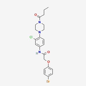 2-(4-bromophenoxy)-N-[4-(4-butyryl-1-piperazinyl)-3-chlorophenyl]acetamide