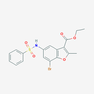 Ethyl 7-bromo-2-methyl-5-[(phenylsulfonyl)amino]-1-benzofuran-3-carboxylate