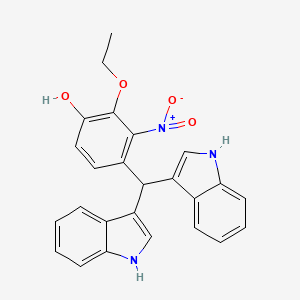 molecular formula C25H21N3O4 B4074887 4-(di-1H-indol-3-ylmethyl)-2-ethoxy-3-nitrophenol 