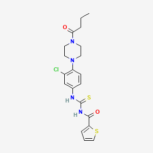 N-({[4-(4-butyryl-1-piperazinyl)-3-chlorophenyl]amino}carbonothioyl)-2-thiophenecarboxamide