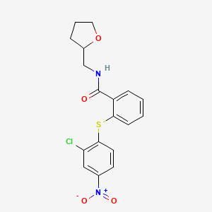 2-[(2-chloro-4-nitrophenyl)thio]-N-(tetrahydro-2-furanylmethyl)benzamide