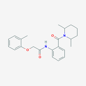 N-{2-[(2,6-dimethyl-1-piperidinyl)carbonyl]phenyl}-2-(2-methylphenoxy)acetamide