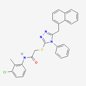 N-(3-chloro-2-methylphenyl)-2-{[5-(1-naphthylmethyl)-4-phenyl-4H-1,2,4-triazol-3-yl]thio}acetamide