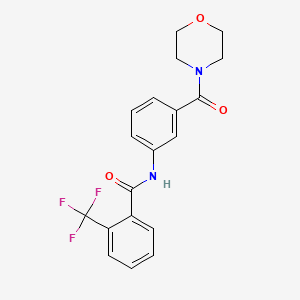 molecular formula C19H17F3N2O3 B4074946 N-[3-(4-morpholinylcarbonyl)phenyl]-2-(trifluoromethyl)benzamide 