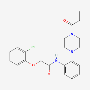 2-(2-chlorophenoxy)-N-[2-(4-propionyl-1-piperazinyl)phenyl]acetamide