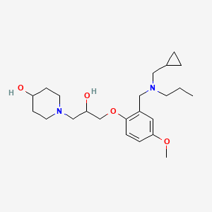 1-[3-(2-{[(cyclopropylmethyl)(propyl)amino]methyl}-4-methoxyphenoxy)-2-hydroxypropyl]-4-piperidinol