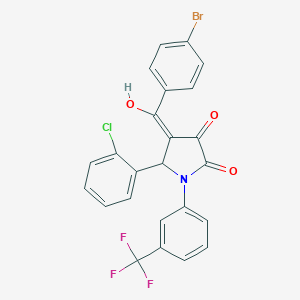 4-[(4-bromophenyl)carbonyl]-5-(2-chlorophenyl)-3-hydroxy-1-[3-(trifluoromethyl)phenyl]-1,5-dihydro-2H-pyrrol-2-one