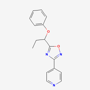 4-[5-(1-phenoxypropyl)-1,2,4-oxadiazol-3-yl]pyridine