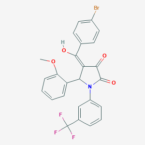 4-(4-bromobenzoyl)-3-hydroxy-5-(2-methoxyphenyl)-1-[3-(trifluoromethyl)phenyl]-1,5-dihydro-2H-pyrrol-2-one