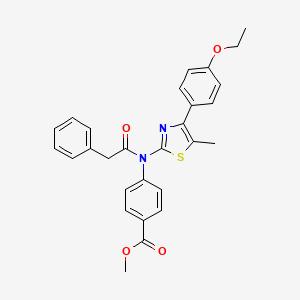 molecular formula C28H26N2O4S B4074999 methyl 4-[[4-(4-ethoxyphenyl)-5-methyl-1,3-thiazol-2-yl](phenylacetyl)amino]benzoate 