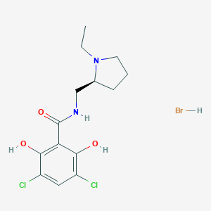 molecular formula C14H19BrCl2N2O3 B040750 S-(+)-O-Desmethylraclopride hydrobromide CAS No. 113310-88-6