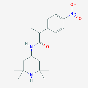 molecular formula C18H27N3O3 B4075025 2-(4-nitrophenyl)-N-(2,2,6,6-tetramethyl-4-piperidinyl)propanamide 