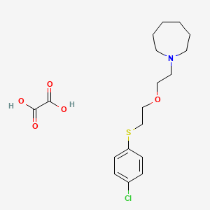 molecular formula C18H26ClNO5S B4075062 1-(2-{2-[(4-chlorophenyl)thio]ethoxy}ethyl)azepane oxalate 