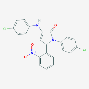 1-(4-chlorophenyl)-3-[(4-chlorophenyl)amino]-5-{2-nitrophenyl}-1,5-dihydro-2H-pyrrol-2-one