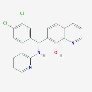 molecular formula C21H15Cl2N3O B4075084 7-[(3,4-dichlorophenyl)(2-pyridinylamino)methyl]-8-quinolinol 