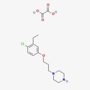 molecular formula C17H25ClN2O5 B4075119 1-[3-(4-chloro-3-ethylphenoxy)propyl]piperazine oxalate 