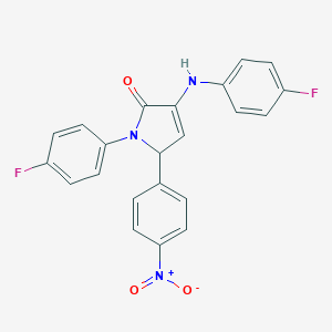 1-(4-fluorophenyl)-3-[(4-fluorophenyl)amino]-5-{4-nitrophenyl}-1,5-dihydro-2H-pyrrol-2-one