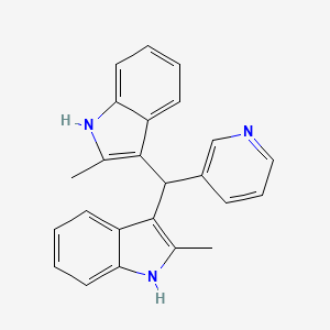 molecular formula C24H21N3 B4075134 3,3'-(3-pyridinylmethylene)bis(2-methyl-1H-indole) 