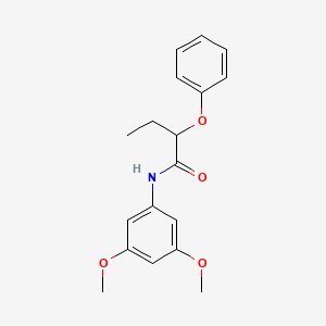 molecular formula C18H21NO4 B4075138 N-(3,5-dimethoxyphenyl)-2-phenoxybutanamide 