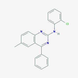 molecular formula C21H16ClN3 B407515 N-(2-chlorophenyl)-6-methyl-4-phenylquinazolin-2-amine CAS No. 361467-96-1
