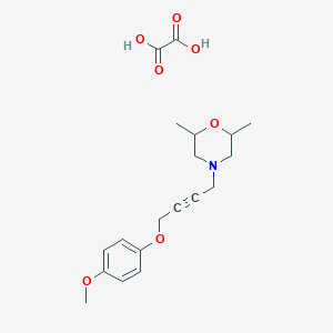 molecular formula C19H25NO7 B4075161 4-[4-(4-methoxyphenoxy)-2-butyn-1-yl]-2,6-dimethylmorpholine oxalate 