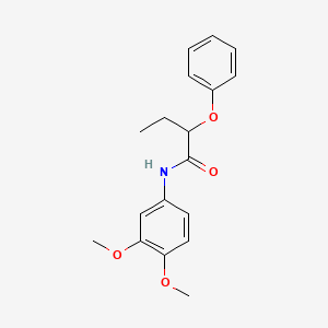 molecular formula C18H21NO4 B4075167 N-(3,4-dimethoxyphenyl)-2-phenoxybutanamide 