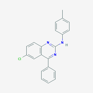 molecular formula C21H16ClN3 B407518 6-chloro-N-(4-methylphenyl)-4-phenylquinazolin-2-amine CAS No. 361467-84-7