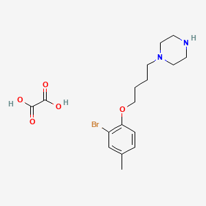 molecular formula C17H25BrN2O5 B4075187 1-[4-(2-bromo-4-methylphenoxy)butyl]piperazine oxalate 