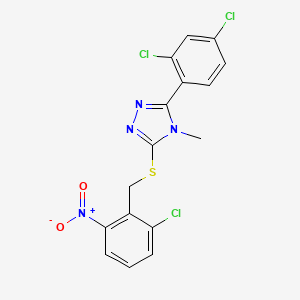 3-[(2-chloro-6-nitrobenzyl)thio]-5-(2,4-dichlorophenyl)-4-methyl-4H-1,2,4-triazole