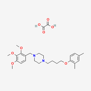 molecular formula C28H40N2O8 B4075198 1-[4-(2,4-dimethylphenoxy)butyl]-4-(2,3,4-trimethoxybenzyl)piperazine oxalate 