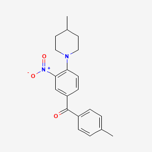 molecular formula C20H22N2O3 B4075211 (4-methylphenyl)[4-(4-methyl-1-piperidinyl)-3-nitrophenyl]methanone 