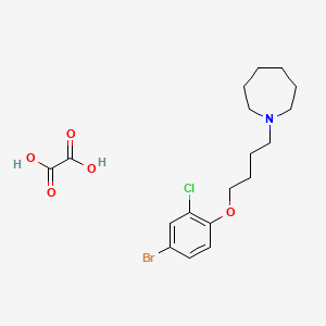 molecular formula C18H25BrClNO5 B4075224 1-[4-(4-bromo-2-chlorophenoxy)butyl]azepane oxalate 