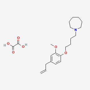 molecular formula C22H33NO6 B4075237 1-[4-(4-allyl-2-methoxyphenoxy)butyl]azepane oxalate 