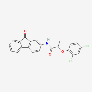 molecular formula C22H15Cl2NO3 B4075251 2-(2,4-dichlorophenoxy)-N-(9-oxo-9H-fluoren-2-yl)propanamide 